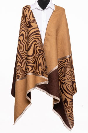 Imbracaminte noutati - Esarfa cashmere cu animal print, camel si maro
