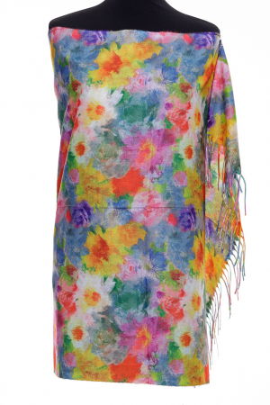 Eșarfe tip Cashmere - Esarfa casmir cu flori multicolore