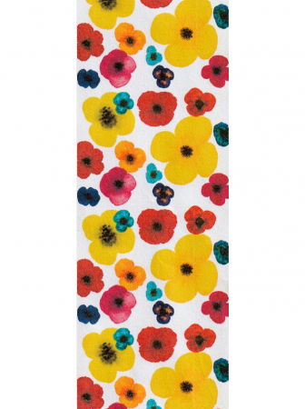 Esarfa cu doua fete, din matase, cu imprimeu pisici impodobite si flori [3]