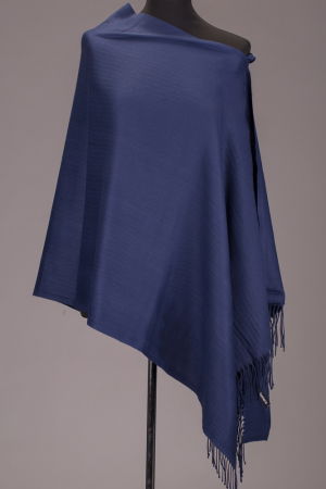 Eșarfe tip Cashmere - Esarfa dreptunghiulara bleumarin din material tip cashemere