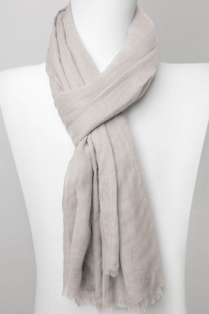 Eșarfe Uni - Esarfa dreptunghiulara din matase si vascoza, gri deschis
