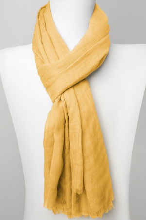 Eșarfe Uni - Esarfa dreptunghiulara din matase si vascoza, galben mustar