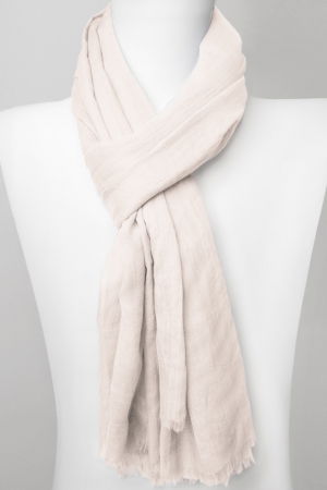 Eșarfe Uni - Esarfa dreptunghiulara din matase si vascoza, bej deschis
