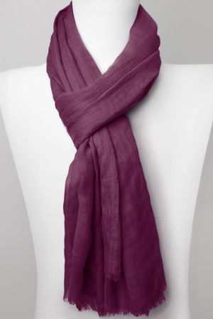 Eșarfe Uni - Esarfa dreptunghiulara din matase si vascoza, visiniu