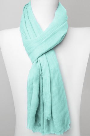 Eșarfe tip Pareo - Esarfa dreptunghiulara din matase si vascoza, verde menta