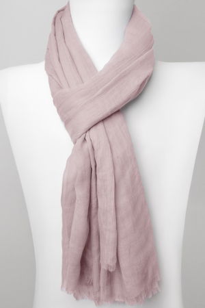 Eșarfe Uni - Esarfa dreptunghiulara din matase si vascoza, roz pudra