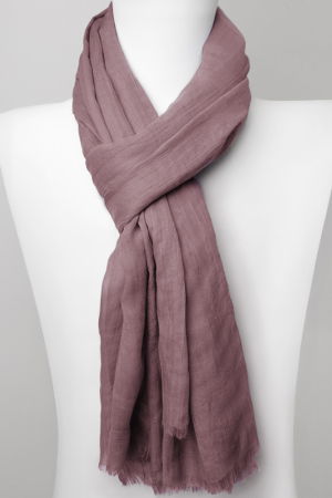 Eșarfe Uni - Esarfa dreptunghiulara din matase si vascoza, roz prafuit inchis