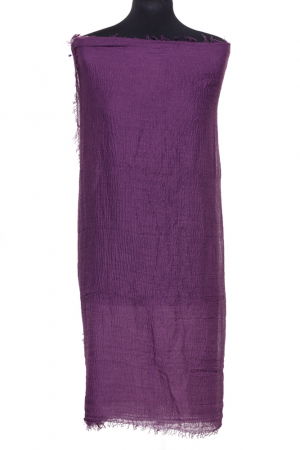 Esarfa dreptunghiulara tip pareo cu aspect creponat din vascoza, mov [1]