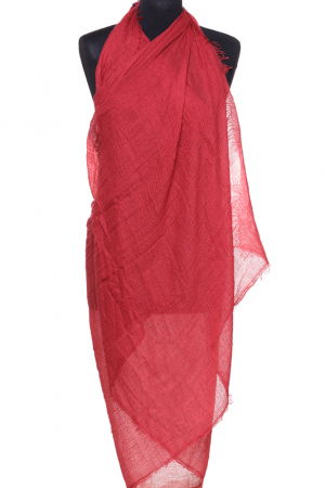 Eșarfe din Vâscoză - Esarfa dreptunghiulara tip pareo cu aspect creponat din vascoza, bordo