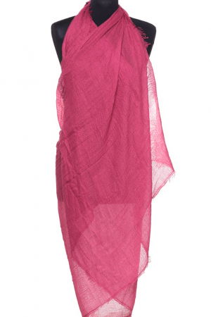 Eșarfe din Vâscoză - Esarfa dreptunghiulara tip pareo cu aspect creponat din vascoza, fucsia