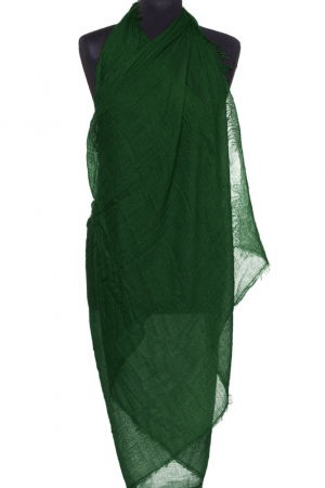 Eșarfe din Vâscoză - Esarfa dreptunghiulara tip pareo cu aspect creponat din vascoza, verde gucci