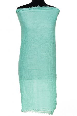 Esarfa dreptunghiulara tip pareo cu aspect creponat din vascoza, verde menta [1]