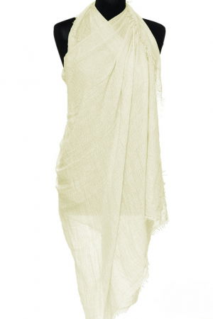 Eșarfe din Vâscoză - Esarfa dreptunghiulara tip pareo cu aspect creponat din vascoza, galben pai