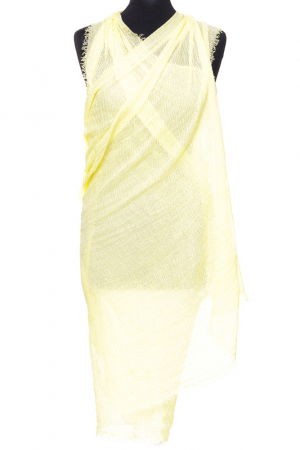 Accesorii de Plajă - Esarfa dreptunghiulara tip pareo cu aspect creponat din vascoza, galben pai