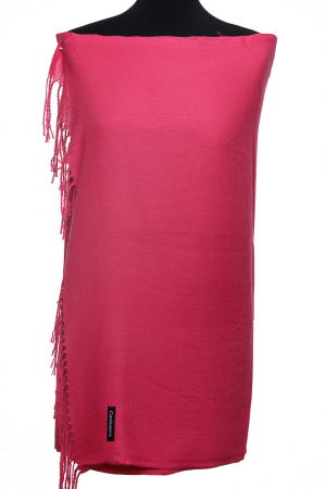 Eșarfe tip Cashmere - Esarfa dreptunghiulara fucsia din material gros tip cashmere