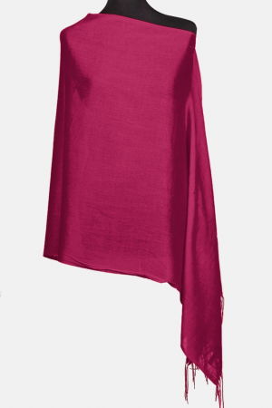 Eșarfe tip Cashmere - Esarfa fucsia inchis din cashmere subtire dreptunghiulara