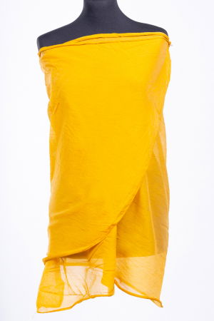 Eșarfe din Mătase - Esarfa galbena, dreptunghiulara si colturi alungite, din bumbac si matase