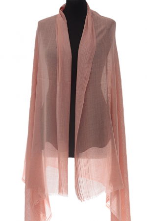 Eșarfe din Bumbac - Esarfa mare dreptunghiulara tip pareo din bumbac usor creponat, roz