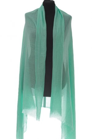 Eșarfe din Bumbac - Esarfa mare dreptunghiulara tip pareo din bumbac usor creponat, verde menta