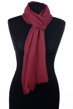 Esarfa mare dreptunghiulara tip pareo din bumbac usor creponat, bordo [1]