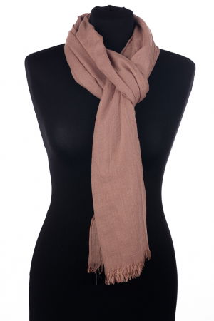 Esarfa mare dreptunghiulara tip pareo din bumbac usor creponat, camel [1]