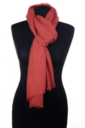 Esarfa mare dreptunghiulara tip pareo din bumbac usor creponat, rosu [1]