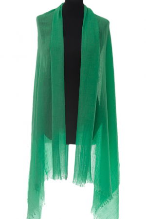 Eșarfe din Bumbac - Esarfa mare dreptunghiulara tip pareo din bumbac usor creponat, verde intens