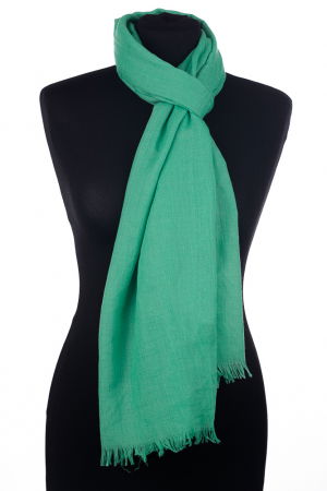 Esarfa mare dreptunghiulara tip pareo din bumbac usor creponat, verde intens [1]