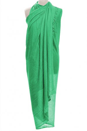 Eșarfe tip Pareo - Esarfa mare dreptunghiulara tip pareo din vascoza si casmir usor creponat, verde deschis