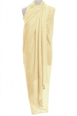 Eșarfe tip Pareo - Esarfa mare dreptunghiulara tip pareo din vascoza si casmir usor creponat, galben pai
