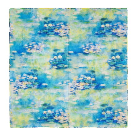 Esarfa patrata cu doua fate cu imprimeu marocan si lamai mari cu frunze verzi [1]