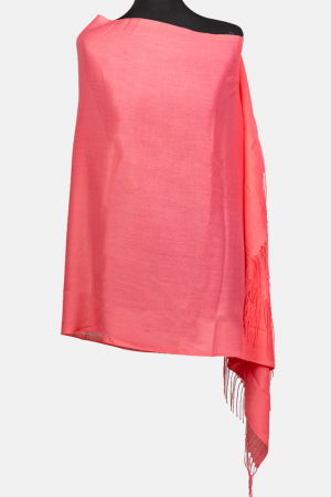Eșarfe tip Cashmere - Esarfa dreptunghiulara roz din material tip cashmere