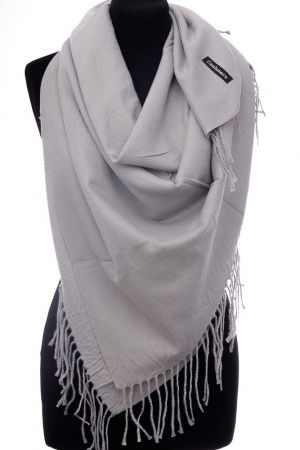 Esarfa gri patrata din material gros tip cashmere