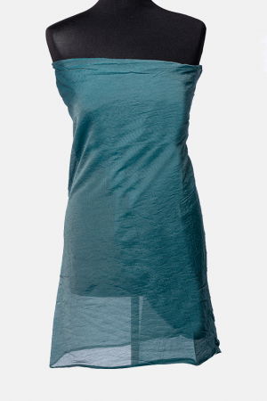 PLAJĂ SI VACANȚĂ - Esarfa verde-turcoaz inchis, dreptunghiulara, in colturi alungite, din bumbac si matase