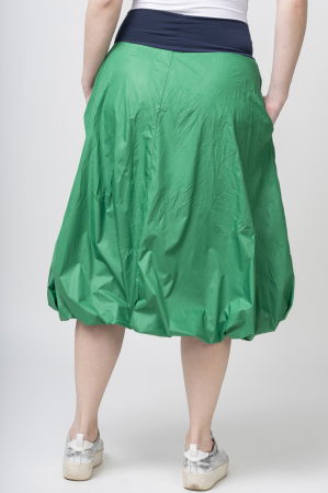 Fusta verde midi, tip gogosar, din tafta [2]