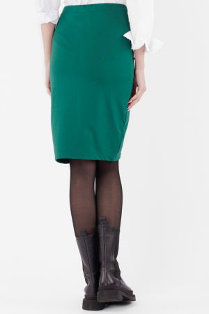 Fusta creion din jerseu de vascoza punto milano, verde [2]