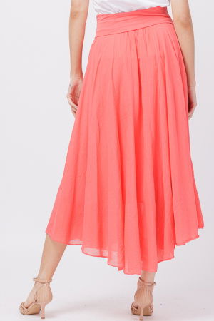 Fusta lunga, corai, ampla, clos, din batist de bumbac [1]