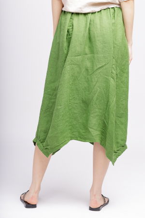 Fusta din in verde olive, in colturi, cu aspect de salvari [2]