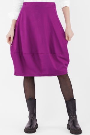 Fusta lalea din jerseu de vascoza punto milano, magenta [1]
