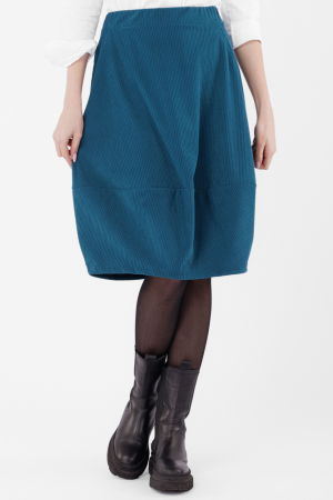 Fusta lalea din catifea reiata, turcoaz [2]