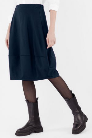 Fusta lalea din jerseu de bumbac, bleumarin [1]