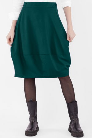 Fusta lalea din jerseu de bumbac, turcoaz inchis [1]