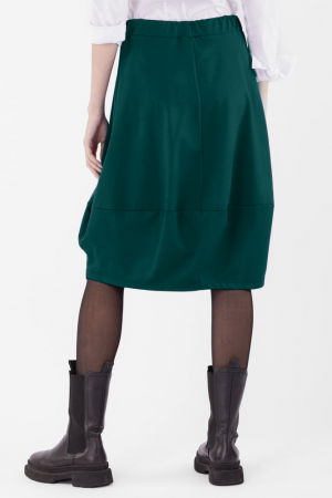 Fusta lalea din jerseu de bumbac, turcoaz inchis [2]