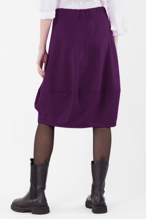Fusta lalea din jerseu de vascoza punto milano, mov inchis [1]