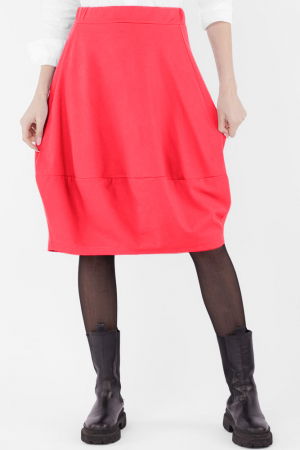 Fusta lalea din jerseu de bumbac, roz intens [1]