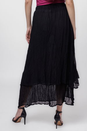 Fusta lunga, suprapusa, creponata, neagra [2]