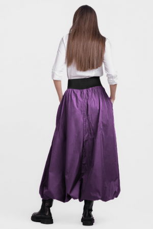 Fusta lunga gogosar, din tafta mov sifonata [1]