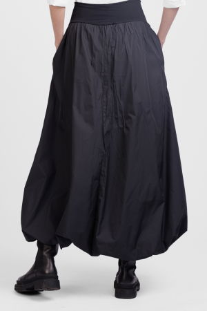 Fusta lunga gogosar, din in mercerizat, neagra [6]