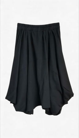 Fusta midi cu colturi, din vascoza neagra [1]