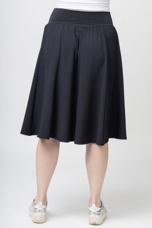 Fusta neagra in clini, midi, din vascoza (70 cm) [2]